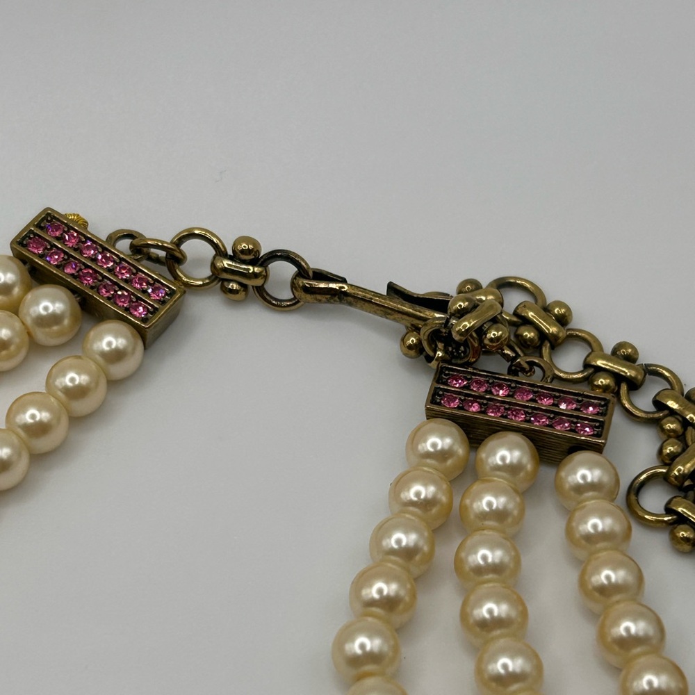 Heidi Daus Divine Miss Daisy swarovski crystal faux pearl necklace and earrings - Picture 9 of 12